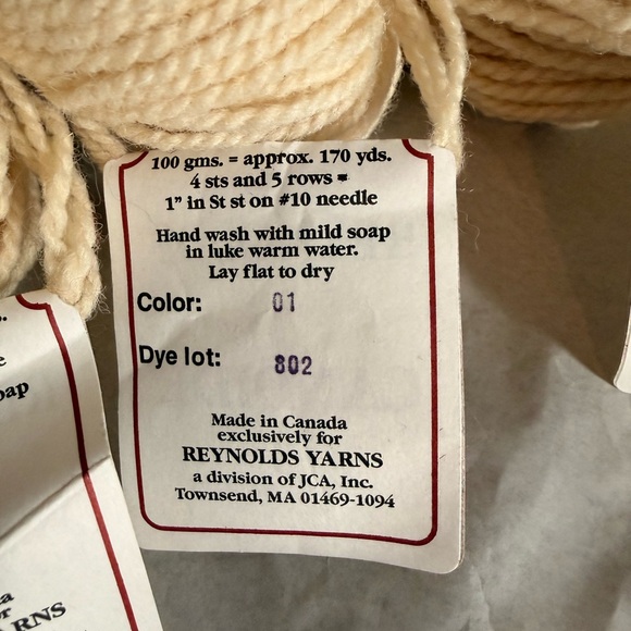 4 Skeins of Reynolds Candide Cream Yarn - Picture 9 of 9